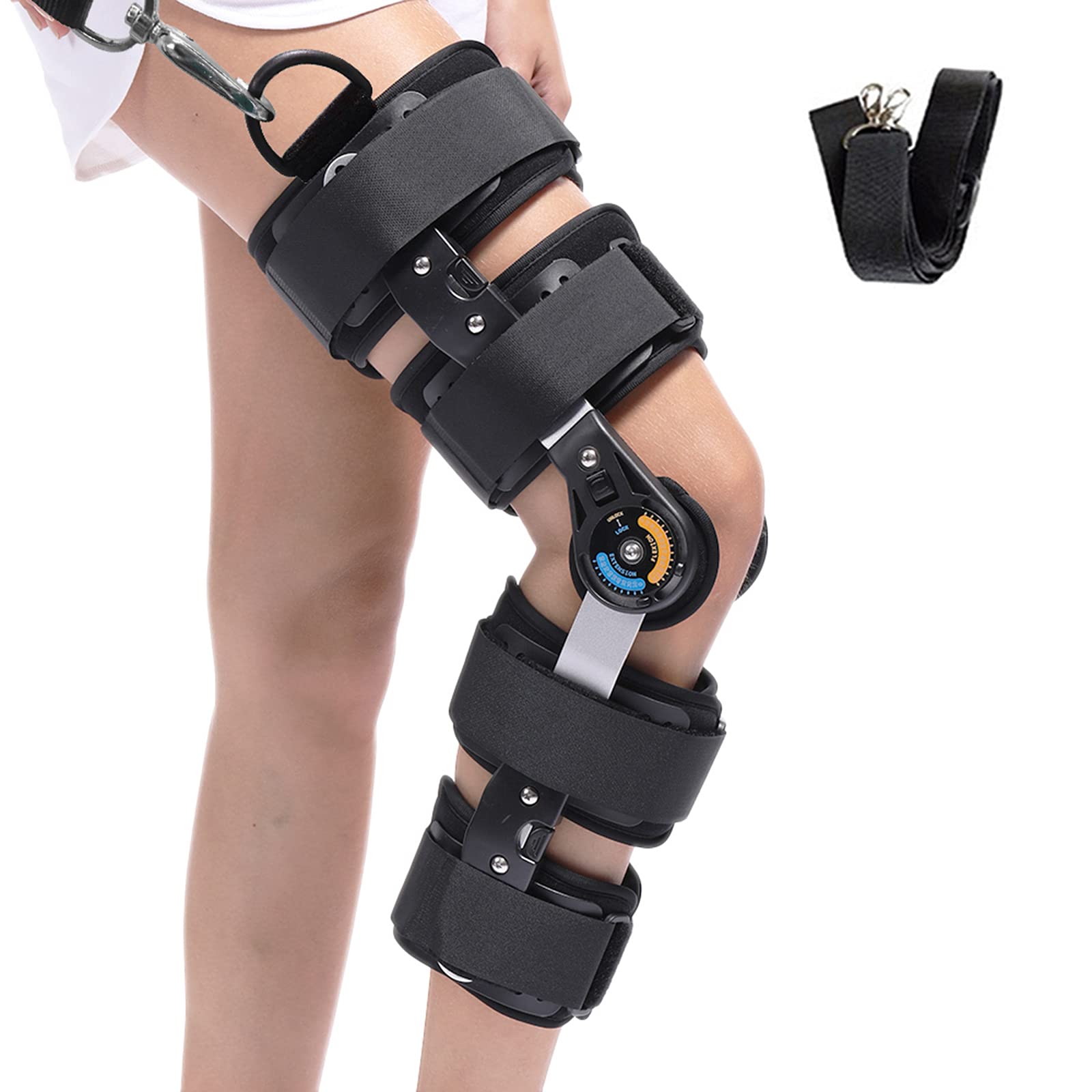 Hinged Knee Brace Rom Knee Immobilizer Brace Leg Braces Orthopedic ...